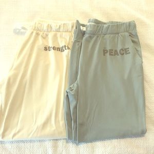 Peace love world joggers 2 pair